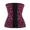 Leopard Print 4 Steel Bones Latex Waist Trainer M1303C