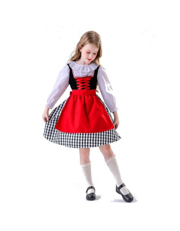 Adult Maid Dress Little Red Riding Hood Dress Cape Outfit Party Maid Cosplay Costume YM0941 YM0940