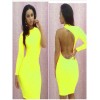 Pure color sexy woman fancy dress M3624