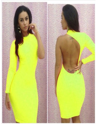 Pure color sexy woman fancy dress M3624
