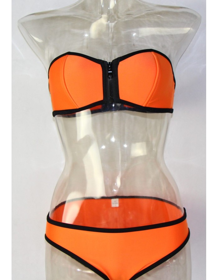 Bandeau Zip Neoprene Bikini M5325