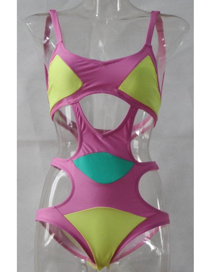 Sexy White Bandage Cutout Bikini M5375