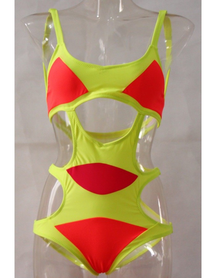 Sexy White Bandage Cutout Bikini M5375