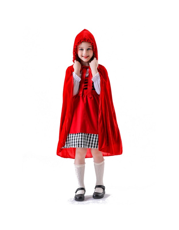 Adult Maid Dress Little Red Riding Hood Dress Cape Outfit Party Maid Cosplay Costume YM0941 YM0940