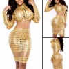 Sexy two pieces hollow out dress M3914