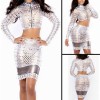 Sexy two pieces hollow out dress M3914