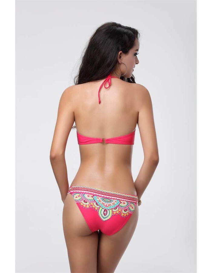 Sexy Charming Paisley Bandeau Bikini M5252