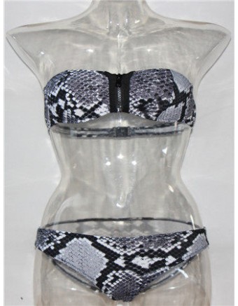 Sexy Print Bikini With Zip M5362