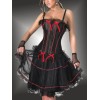 Pink Bow Black Corset SKirt Dress M1617