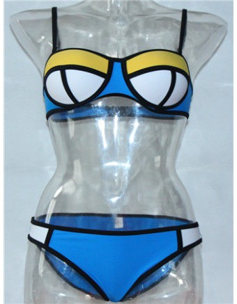 Beautiful Color Block 2pcs Bikini M5324
