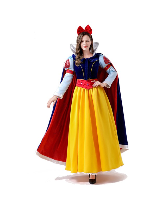 Halloween Costume Fairy Tale Poison Queen Dress Hostess Cosplay Snow White Dress Costume YM8759