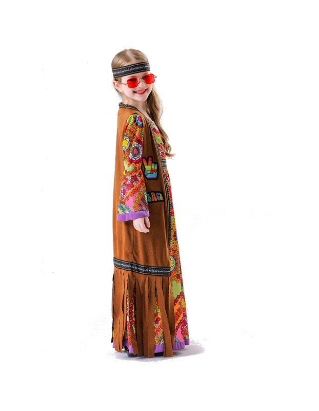 Vintage Carnival Ball Hall Costume Disco Cosplay Children's Girl Hip Hop Costume  YM5839
