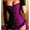 Blue Satin Overbust Corset M1595