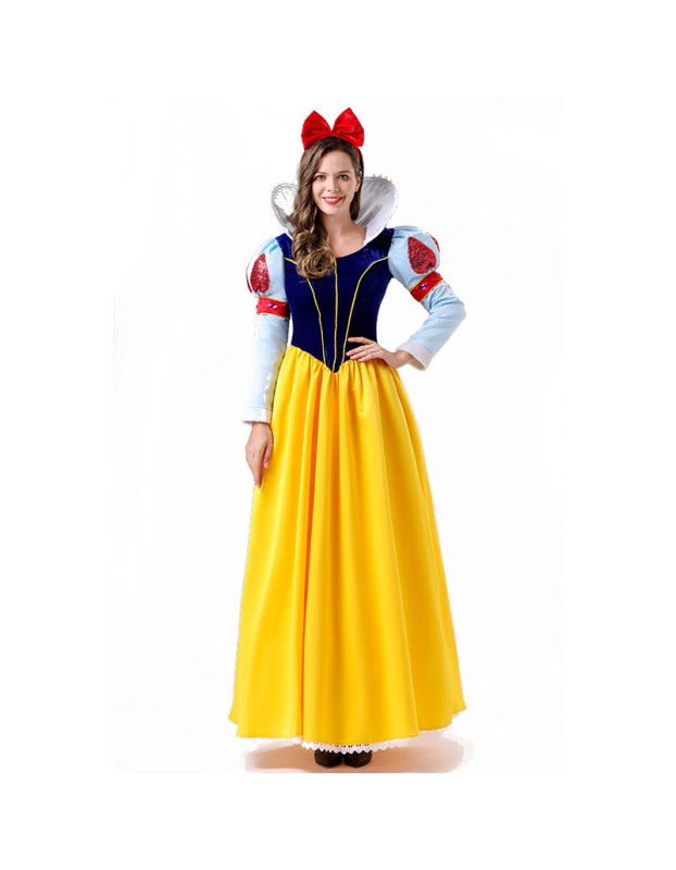 Halloween Costume Fairy Tale Poison Queen Dress Hostess Cosplay Snow White Dress Costume YM8759