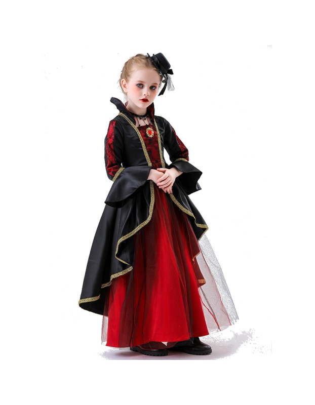 Halloween Children's Costumes Girls Cosplay Princess Dress Witch Dress Son Costume Vampire YM8752