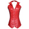 Best selling adult red black leather corset m1982