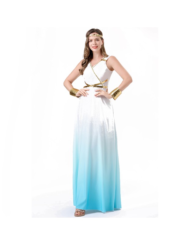Cleopatra Greek Goddess Cosplay Costume Women Queen Dress Costume YM8762
