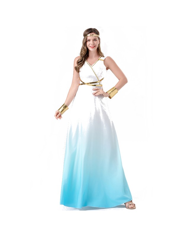 Cleopatra Greek Goddess Cosplay Costume Women Queen Dress Costume YM8762