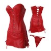 Luxurious Leather Corset with Skirt M7028