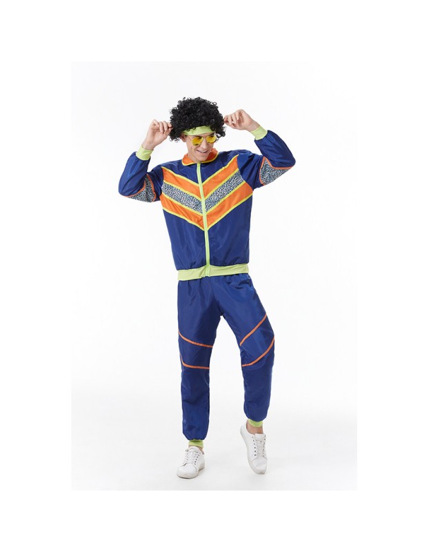 Halloween Couple Set Retro Costume 70's Disco Hippie Dance Cosplay Disco MS5580-5587