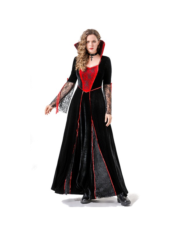Halloween New Adult Costume Female Dress Horror Vampire Role Play Stage Costume Cosplay YM8765