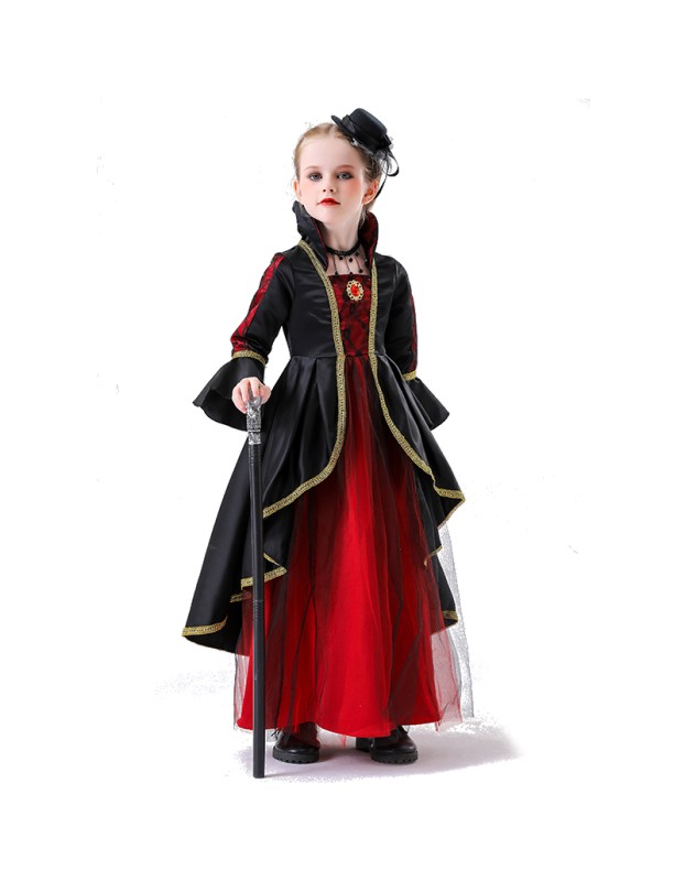 Halloween Children's Costumes Girls Cosplay Princess Dress Witch Dress Son Costume Vampire YM8752