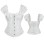 Black white elegant jacquard puff sleeve corset M1934
