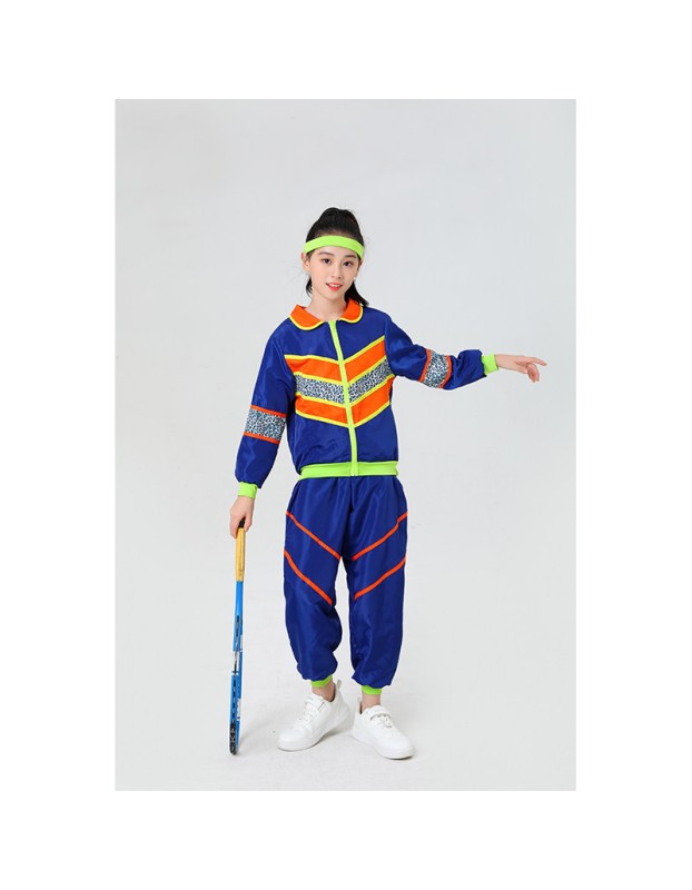 Girl 70s Disco Retro Hippie Costume Fancy Clothes Hippie Pants Children Costume