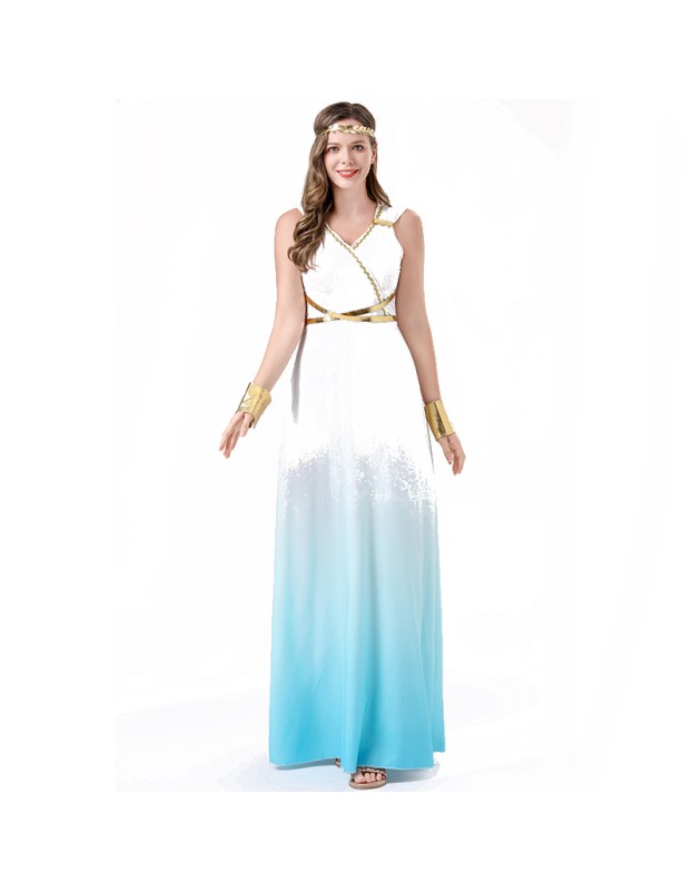 Cleopatra Greek Goddess Cosplay Costume Women Queen Dress Costume YM8762