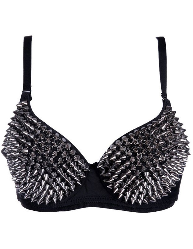 Popular Punk Style Rivet Sexy Bra M5258