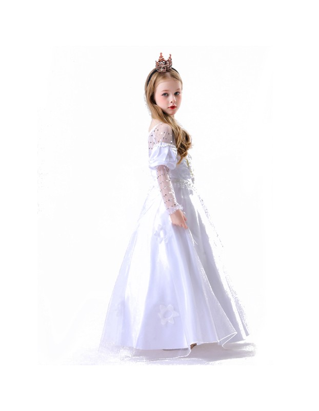 Halloween Role Play White Princess Queen Costume Snow Queen Animation Stage Cosplay YM8757