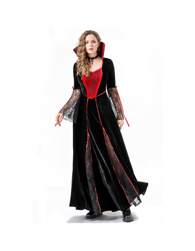 Halloween New Adult Costume Female Dress Horror Vampire Role Play Stage Costume Cosplay YM8765