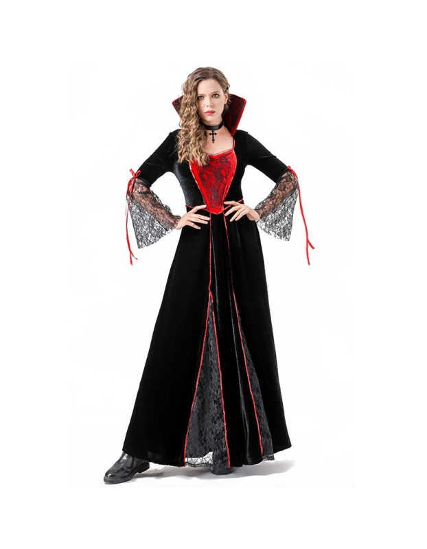 Halloween New Adult Costume Female Dress Horror Vampire Role Play Stage Costume Cosplay YM8765
