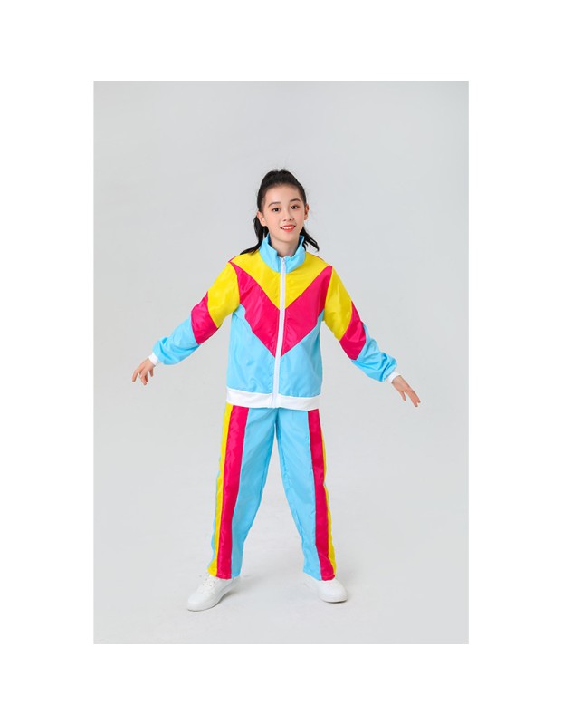 Girl 70s Disco Retro Hippie Costume Fancy Clothes Hippie Pants Children Costume