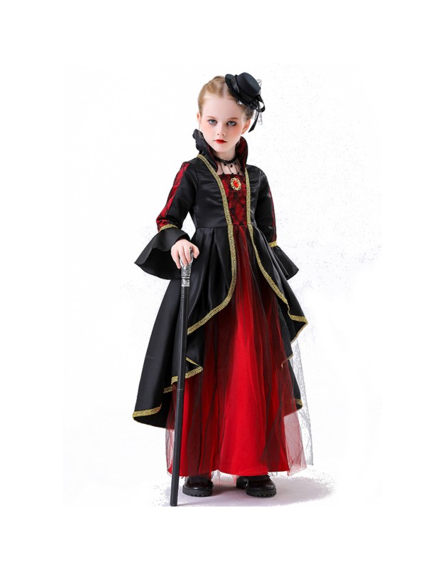 Halloween Children's Costumes Girls Cosplay Princess Dress Witch Dress Son Costume Vampire YM8752