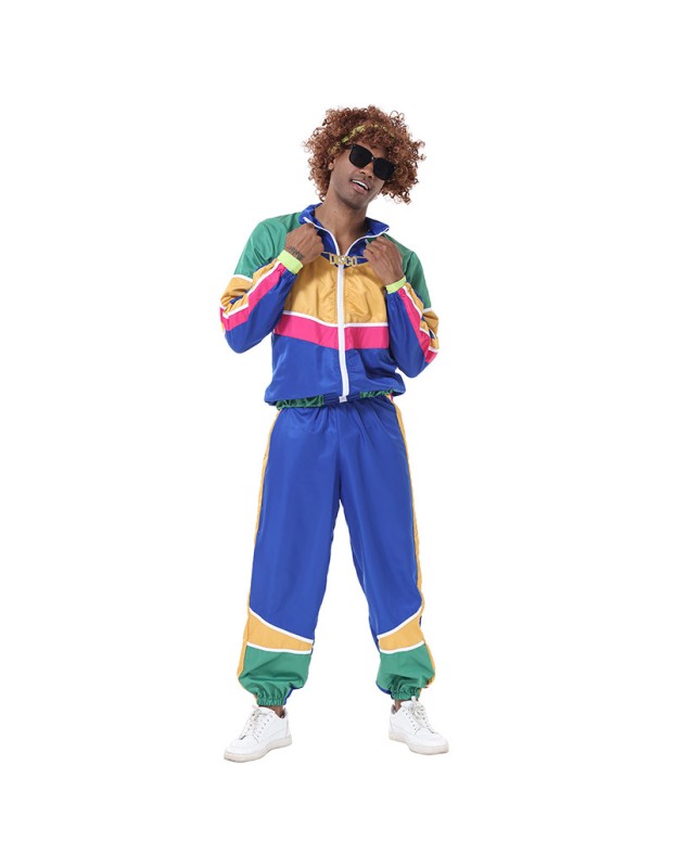 Halloween Couple Set Retro Costume 70's Disco Hippie Dance Cosplay Disco MS5580-5587