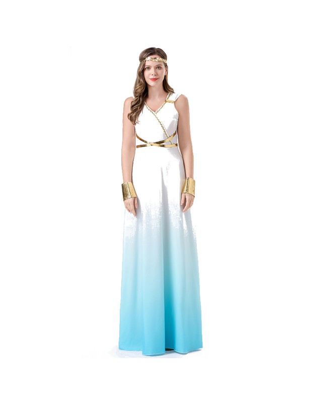 Cleopatra Greek Goddess Cosplay Costume Women Queen Dress Costume YM8762