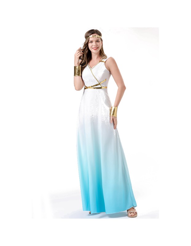 Cleopatra Greek Goddess Cosplay Costume Women Queen Dress Costume YM8762