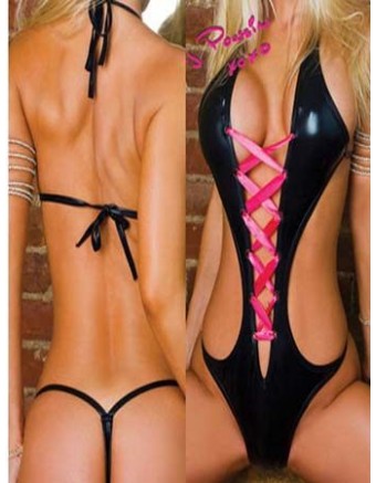 Sexy Leopard Lace-up Teddy M2068