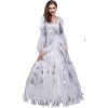 Women Halloween Zombie Scary Ghost Bride Show Dress Cosplay Fancy Dress Costume YM8761