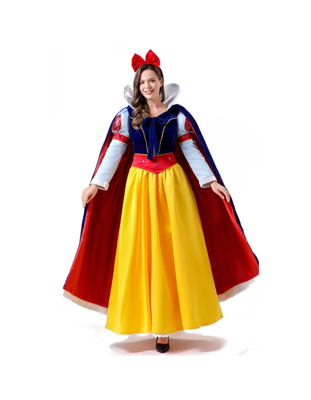 Halloween Costume Fairy Tale Poison Queen Dress Hostess Cosplay Snow White Dress Costume YM8759