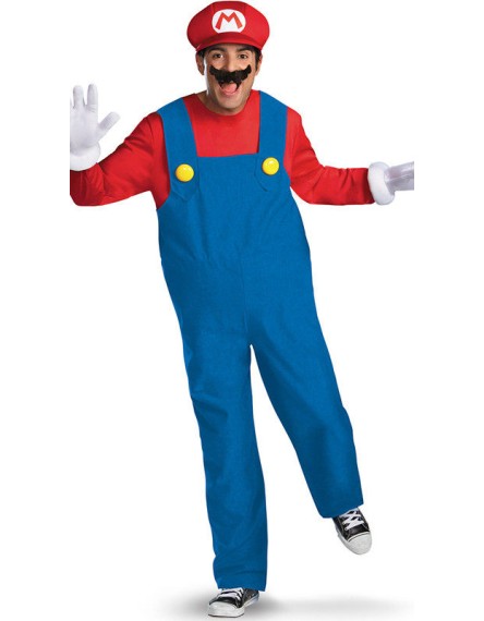 Men Deluxe Mario Costume M4939a