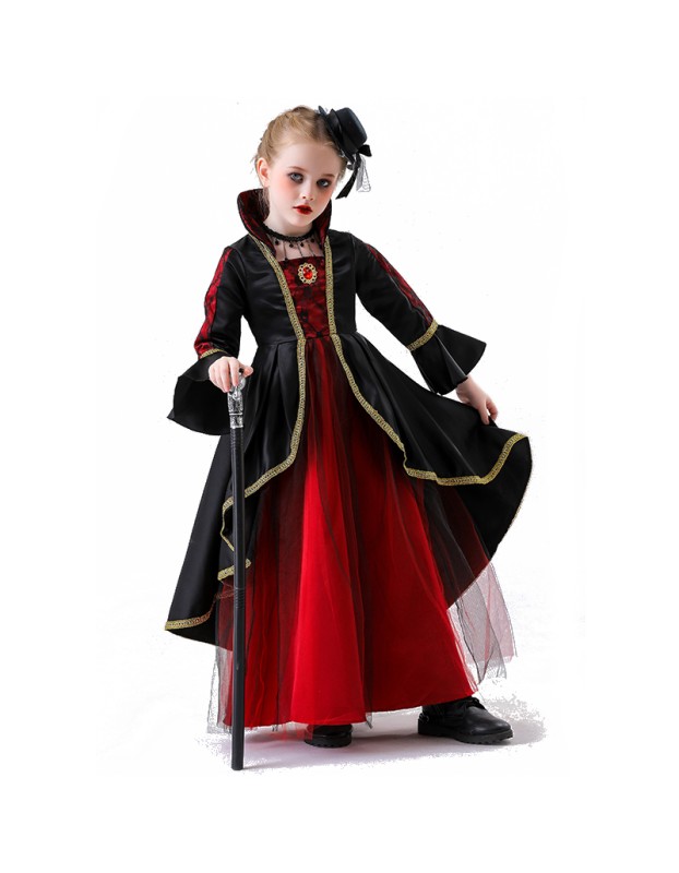 Halloween Children's Costumes Girls Cosplay Princess Dress Witch Dress Son Costume Vampire YM8752