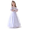 Halloween Role Play White Princess Queen Costume Snow Queen Animation Stage Cosplay YM8757