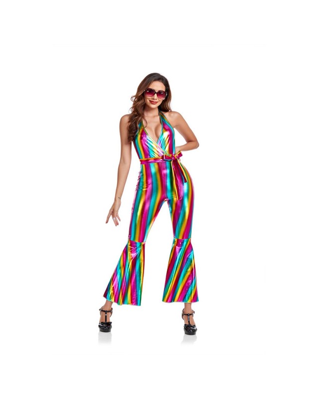 Halloween Costume Lady Retro 70s Disco Hippie Singer Stage Costume SM3022