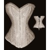 White Steel Bone Corset With Thongs  M1789