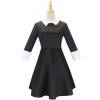 Addams Family Costume Halloween Wednesday Black Dress Cosplay Costume F411