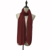 Muslim Style Scarfs Hijabs Monochrome Headscarf Silk Scarf For Women 006