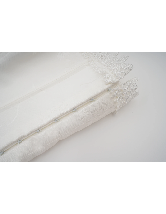 Womens White Lace Sexy Overbust Corset Lingerie with Garters M1518