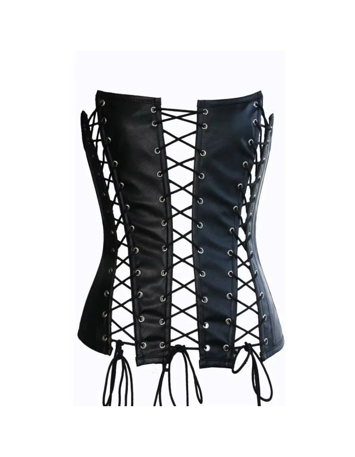 Women Sexy PU Leather Lace-up Bandage Corset M1302